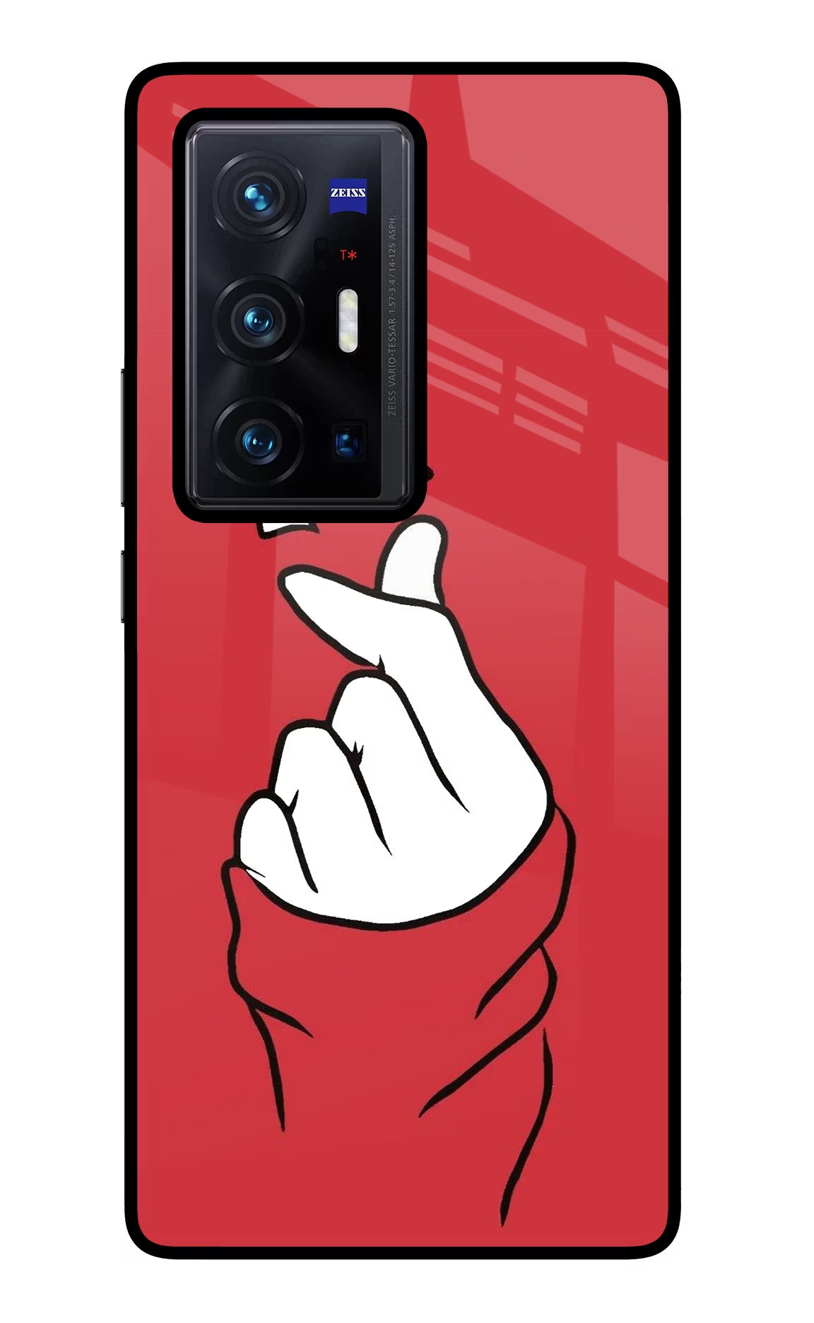 Korean Love Sign Vivo X70 Pro+ Glass Case Back Cover by Casekaro