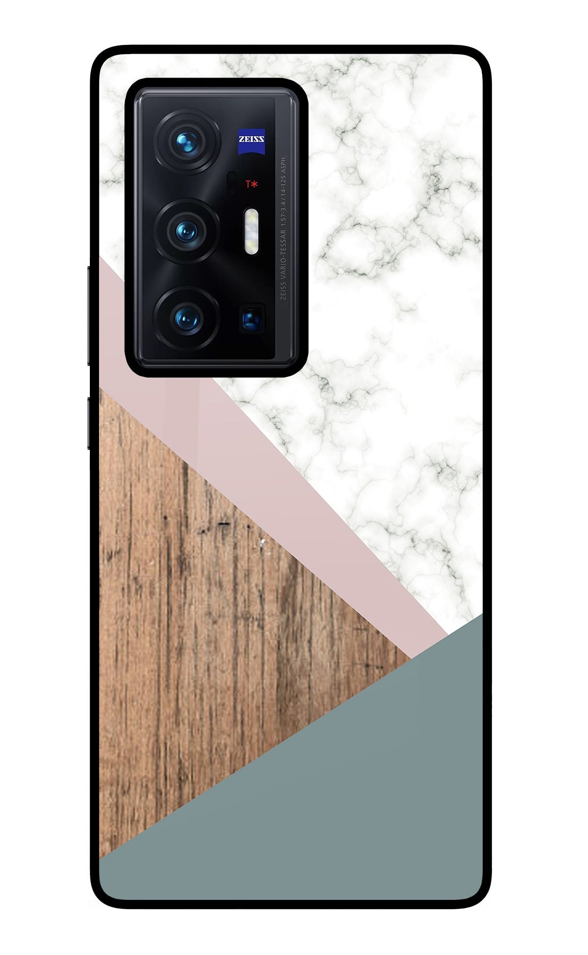 Marble wood Abstract Vivo X70 Pro+ Glass Case