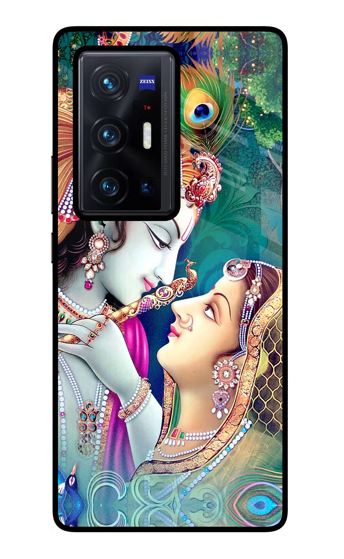 Lord Radha Krishna Vivo X70 Pro+ Glass Case Back Cover by Casekaro