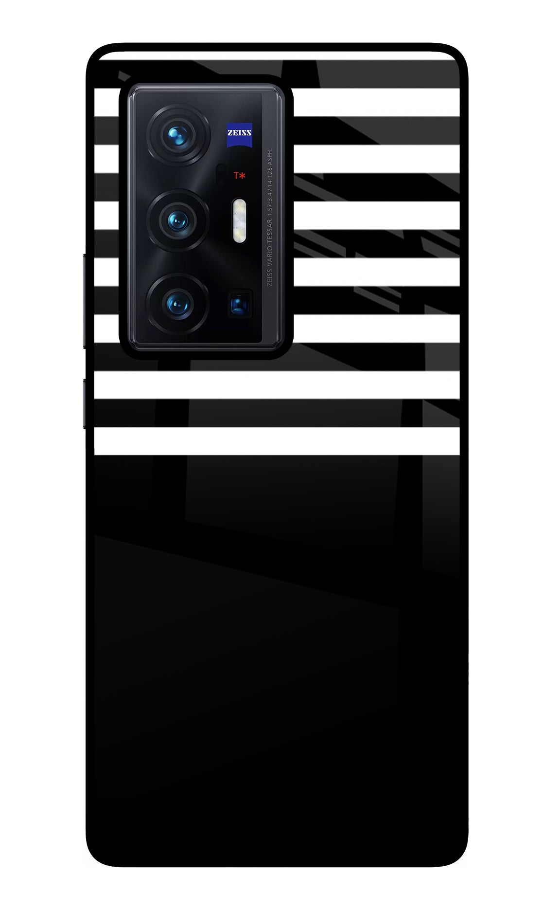 Black and White Print Vivo X70 Pro+ Glass Case