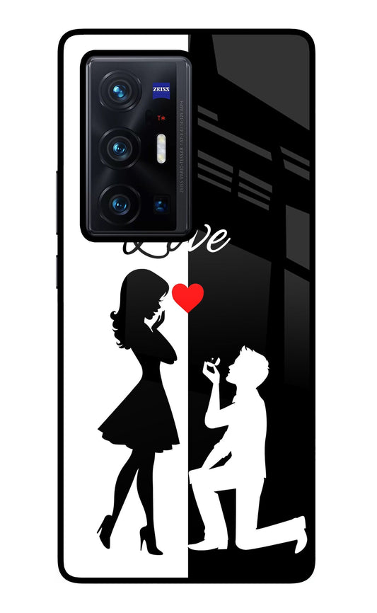 Love Propose Black And White Vivo X70 Pro+ Glass Case