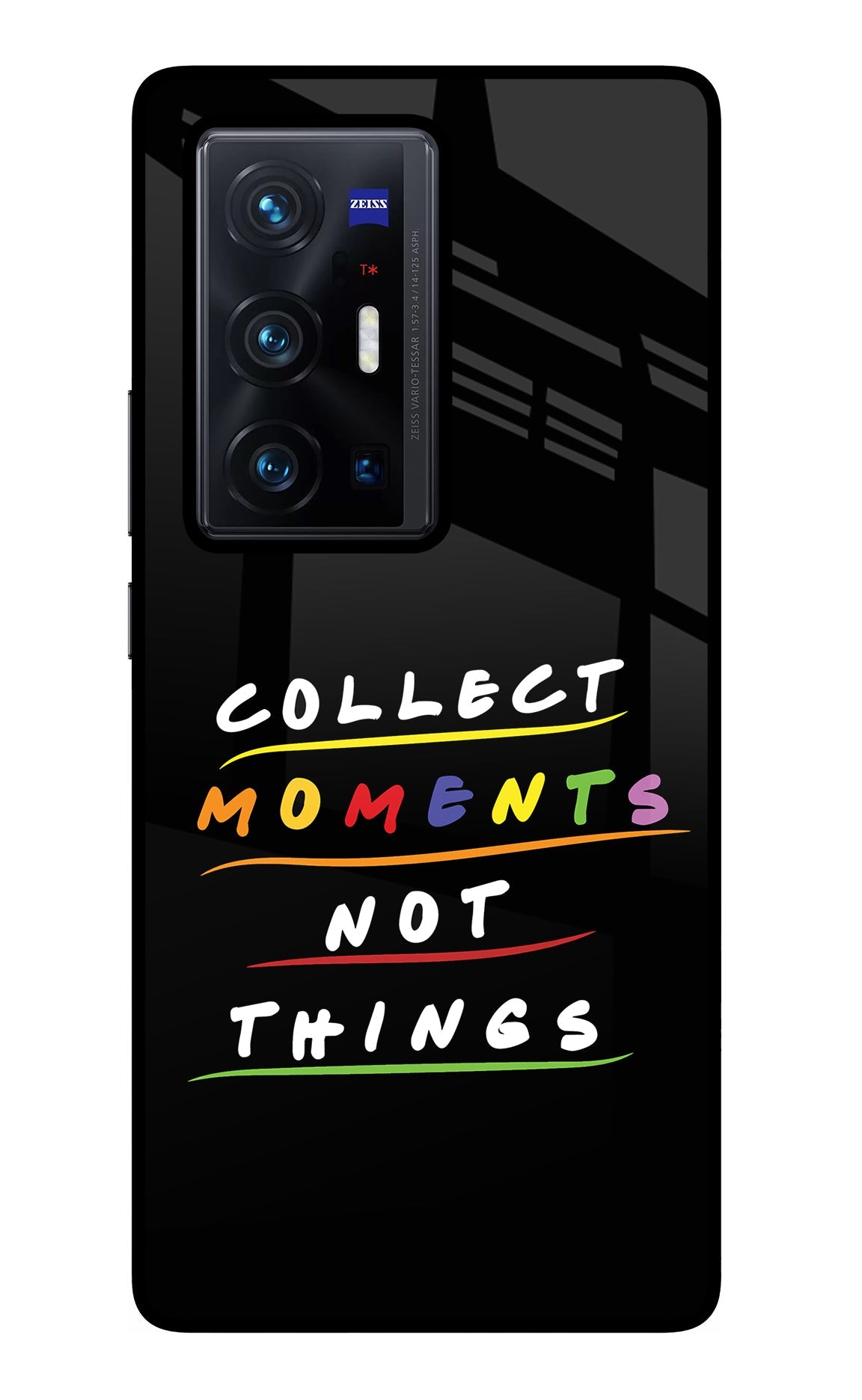 Collect Moments Not Things Vivo X70 Pro+ Glass Case