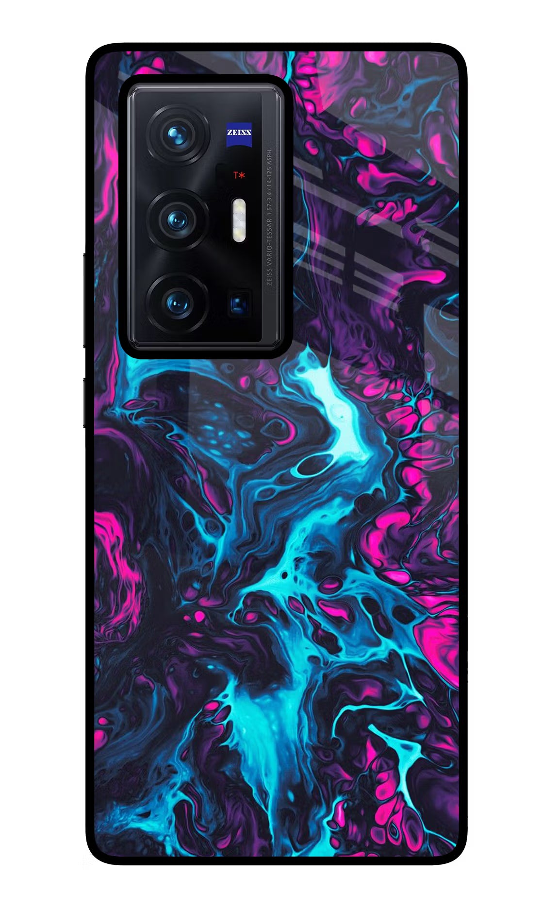 Abstract Vivo X70 Pro+ Glass Case Back Cover by Casekaro