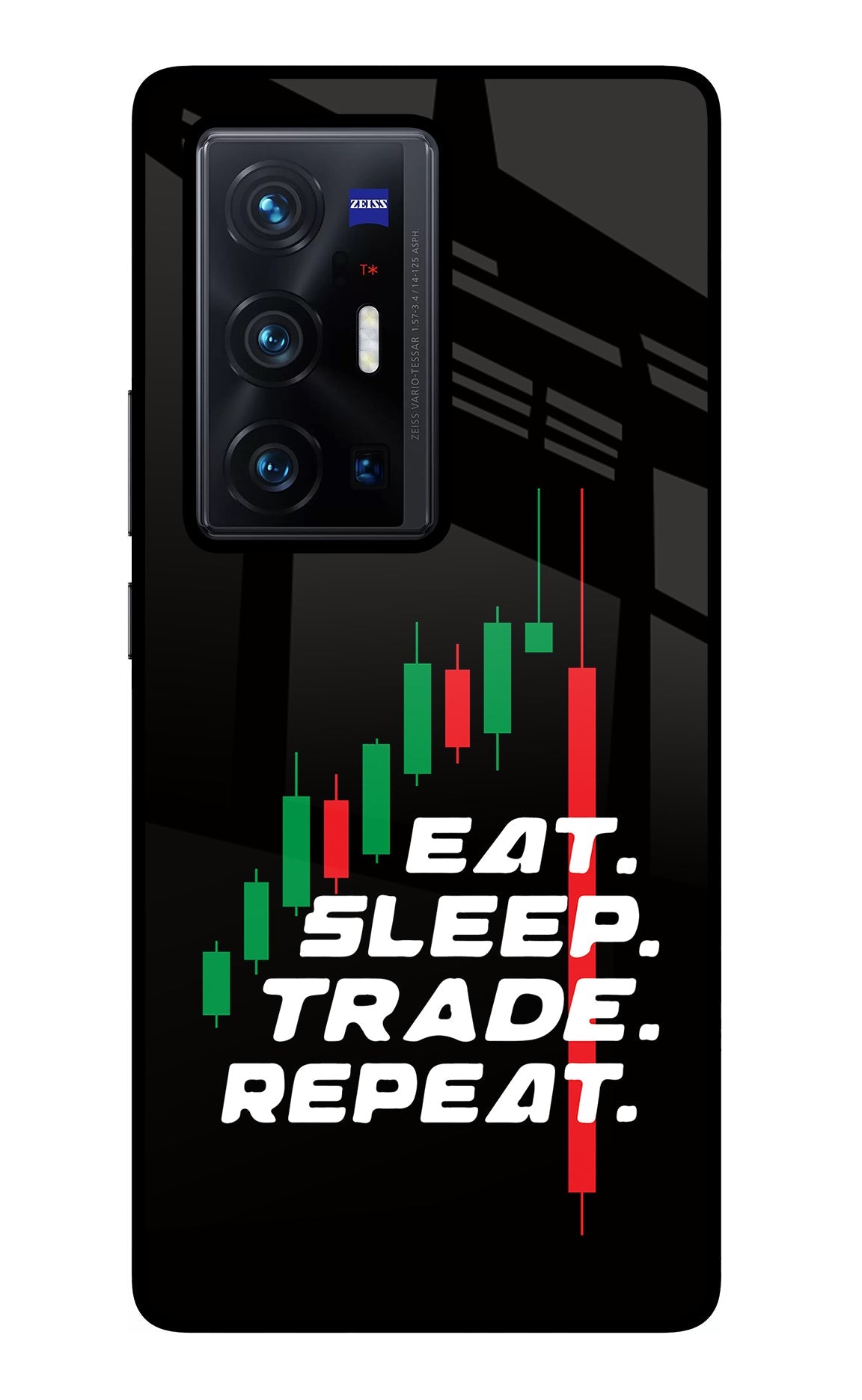 Eat Sleep Trade Repeat Vivo X70 Pro+ Glass Case