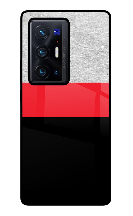 Tri Color Pattern Vivo X70 Pro+ Glass Case