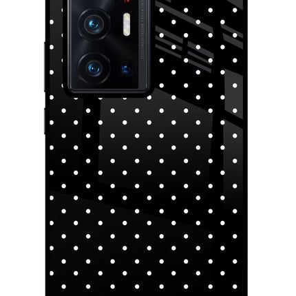 White Dots Vivo X70 Pro+ Glass Case Back Cover by Casekaro