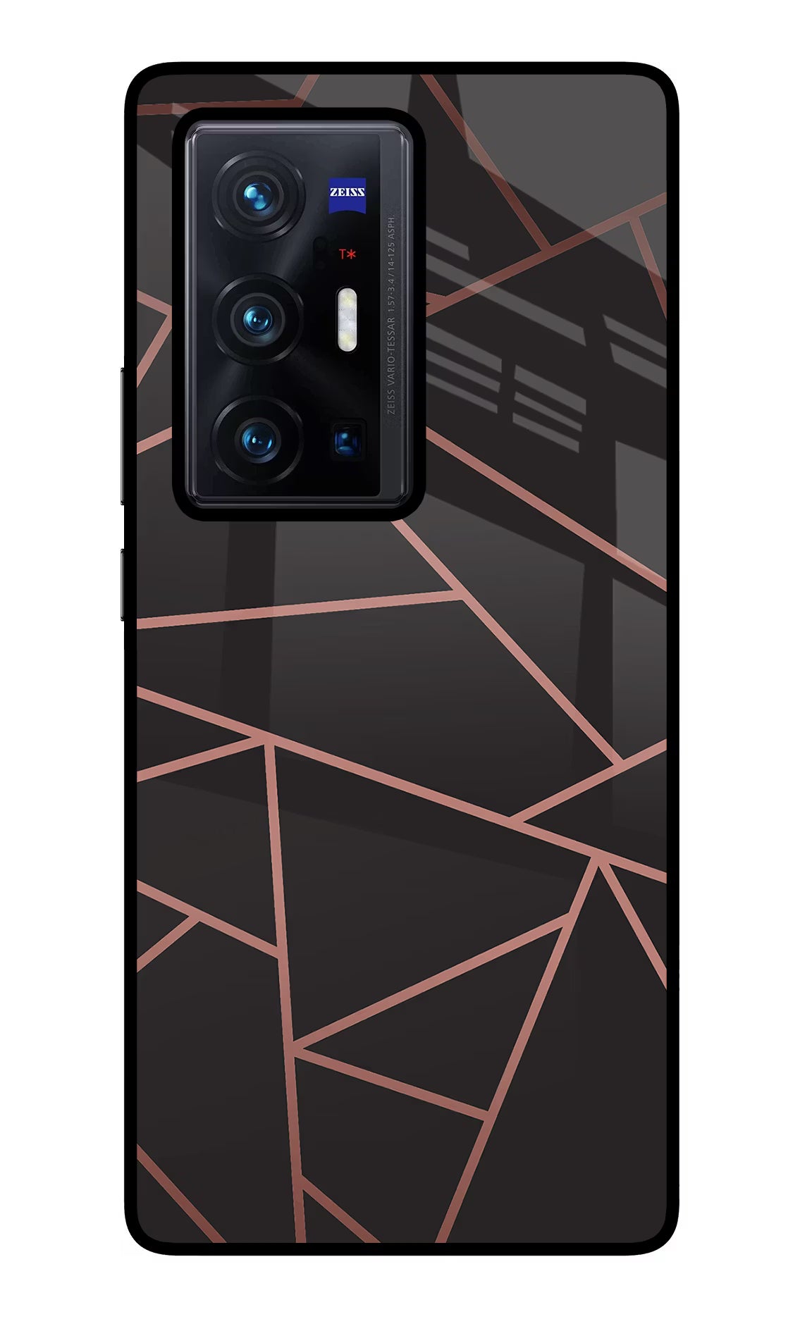 Geometric Pattern Vivo X70 Pro+ Glass Case Back Cover by Casekaro