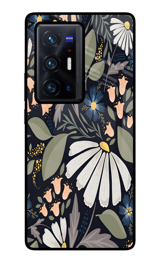 Flowers Art Vivo X70 Pro+ Glass Case