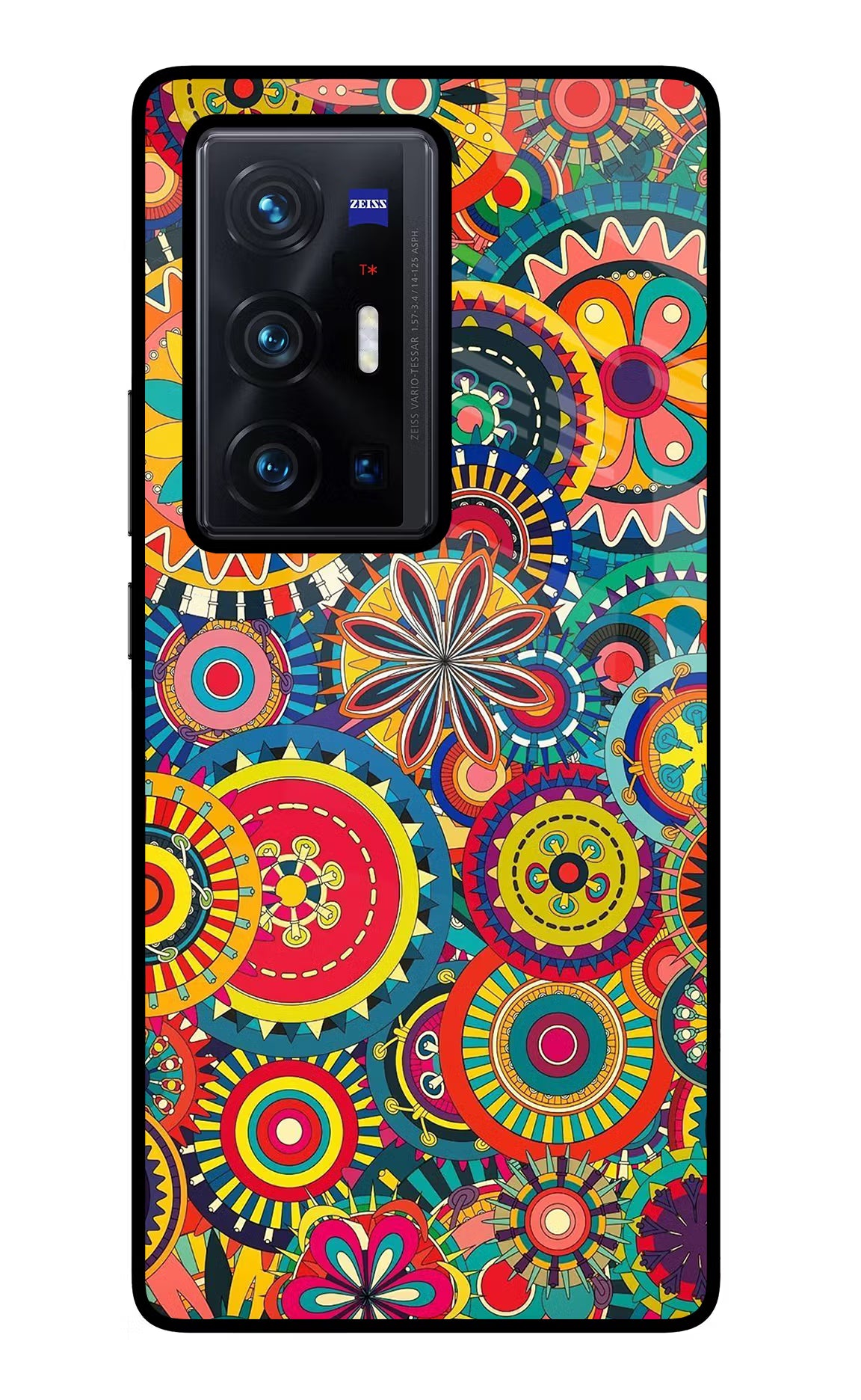 Gol Gol Art Vivo X70 Pro+ Glass Case Back Cover by Casekaro