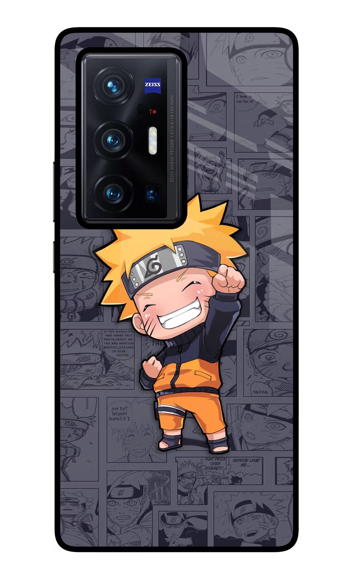 Chota Naruto Vivo X70 Pro+ Glass Case Back Cover by Casekaro