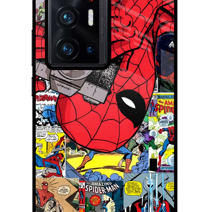 Spider Man Vivo X70 Pro+ Glass Case Back Cover by Casekaro