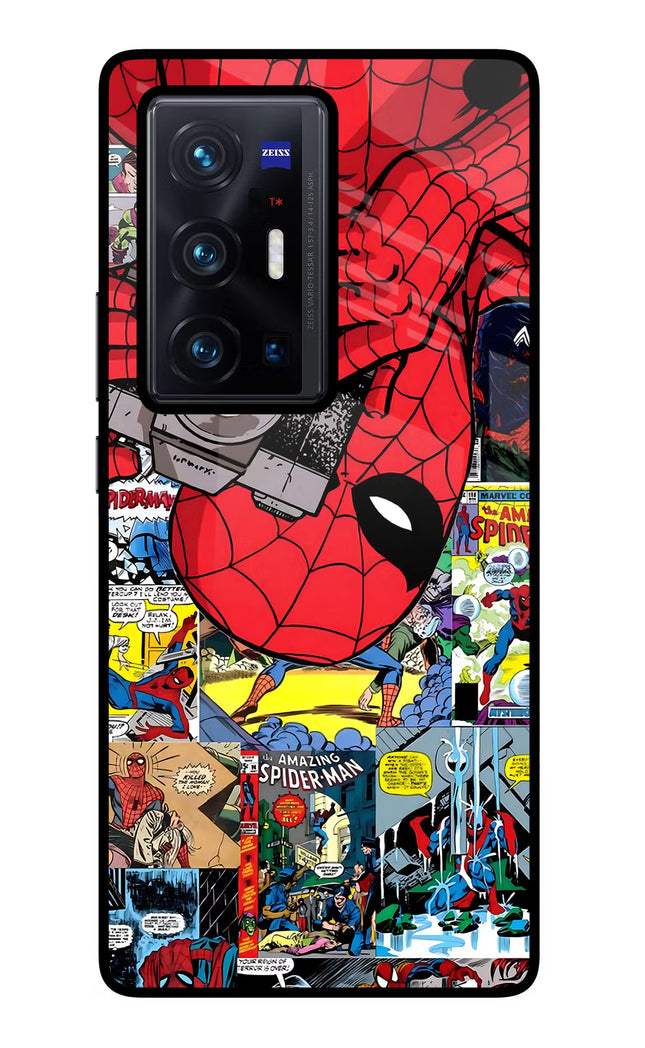 Spider Man Vivo X70 Pro+ Glass Case Back Cover by Casekaro