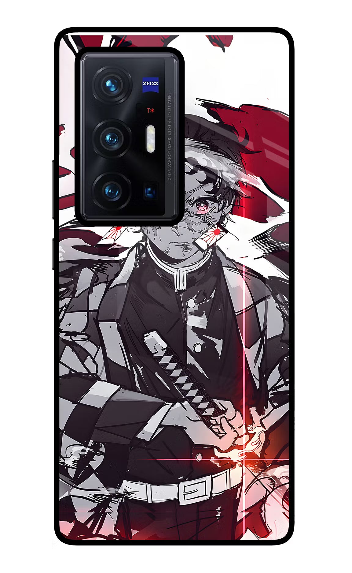 Demon Slayer Vivo X70 Pro+ Glass Case Back Cover by Casekaro