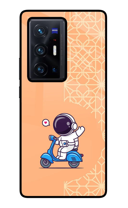 Cute Astronaut Riding Vivo X70 Pro+ Glass Case