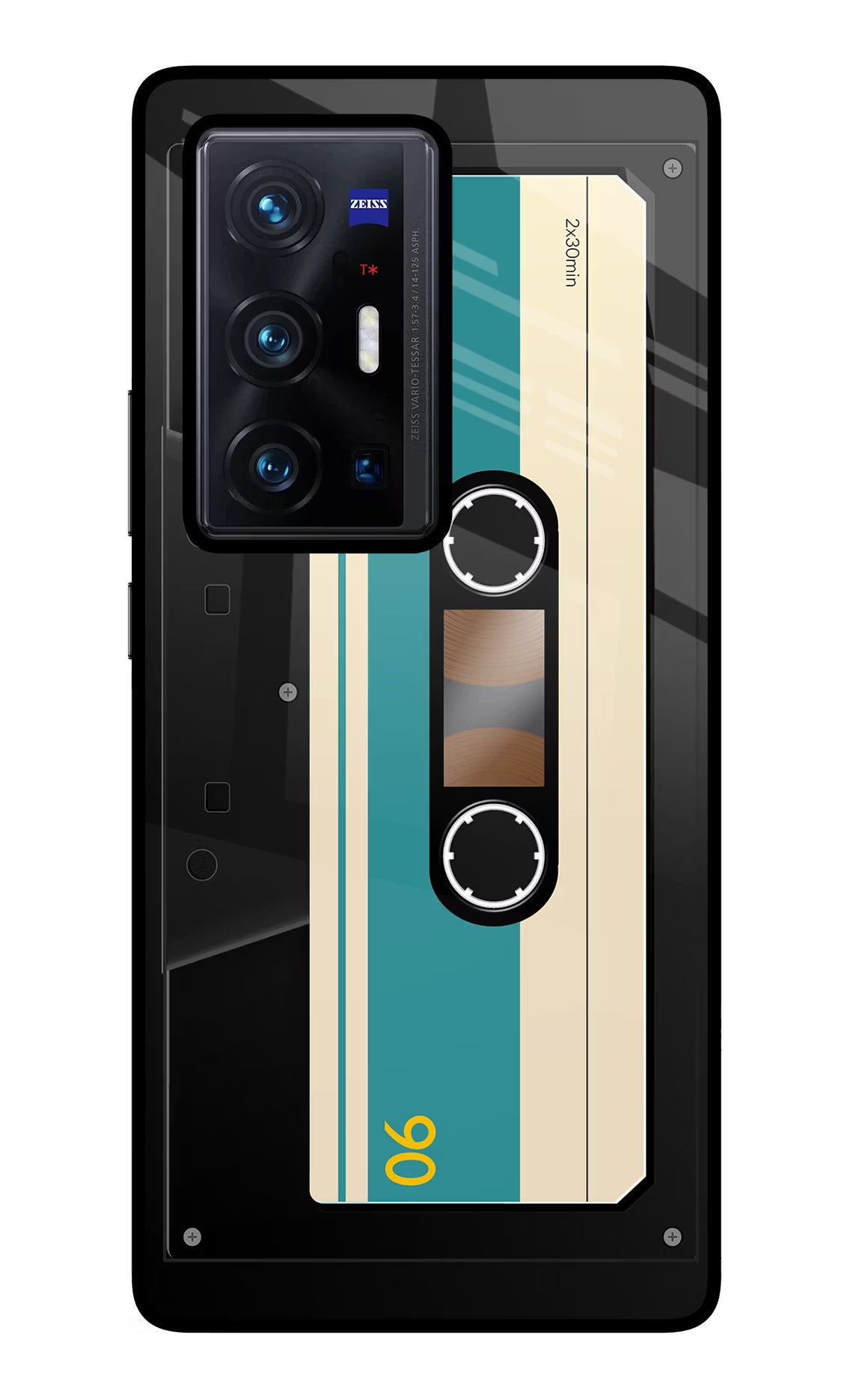Cassette Vivo X70 Pro+ Glass Case Back Cover by Casekaro