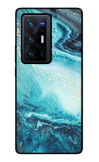 Blue Glitter Marble Vivo X70 Pro+ Glass Case