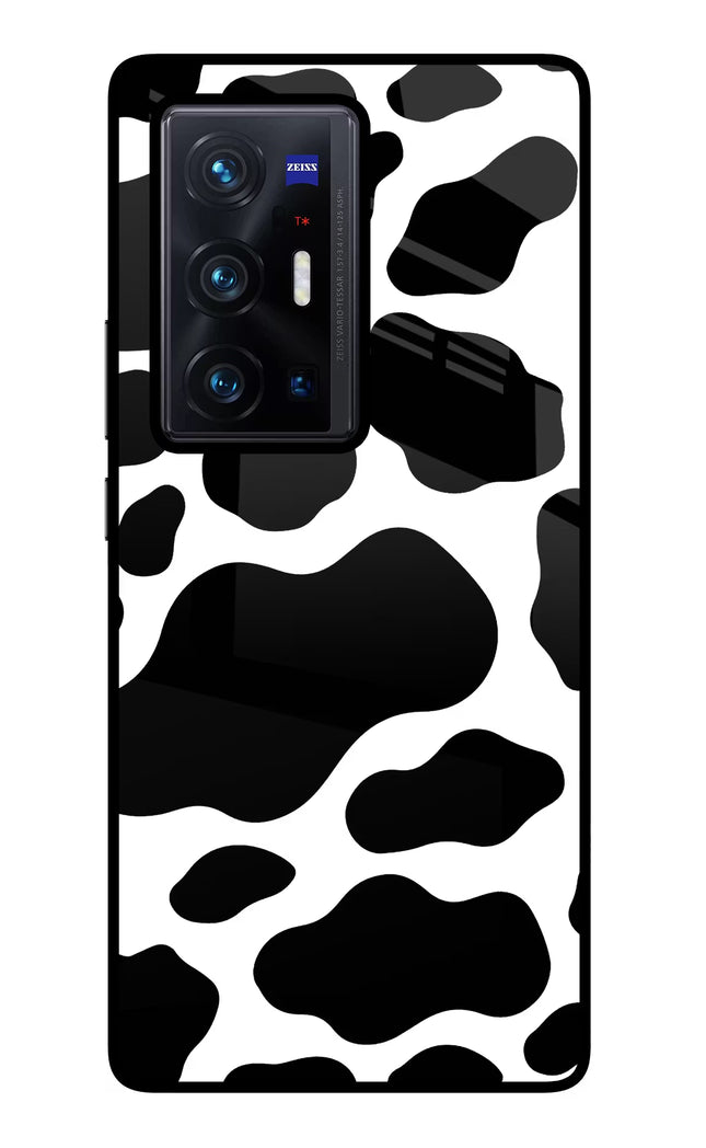 Cow Spots Vivo X70 Pro+ Glass Case Back Cover by Casekaro
