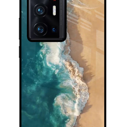 Ocean Beach Vivo X70 Pro+ Glass Case Back Cover by Casekaro