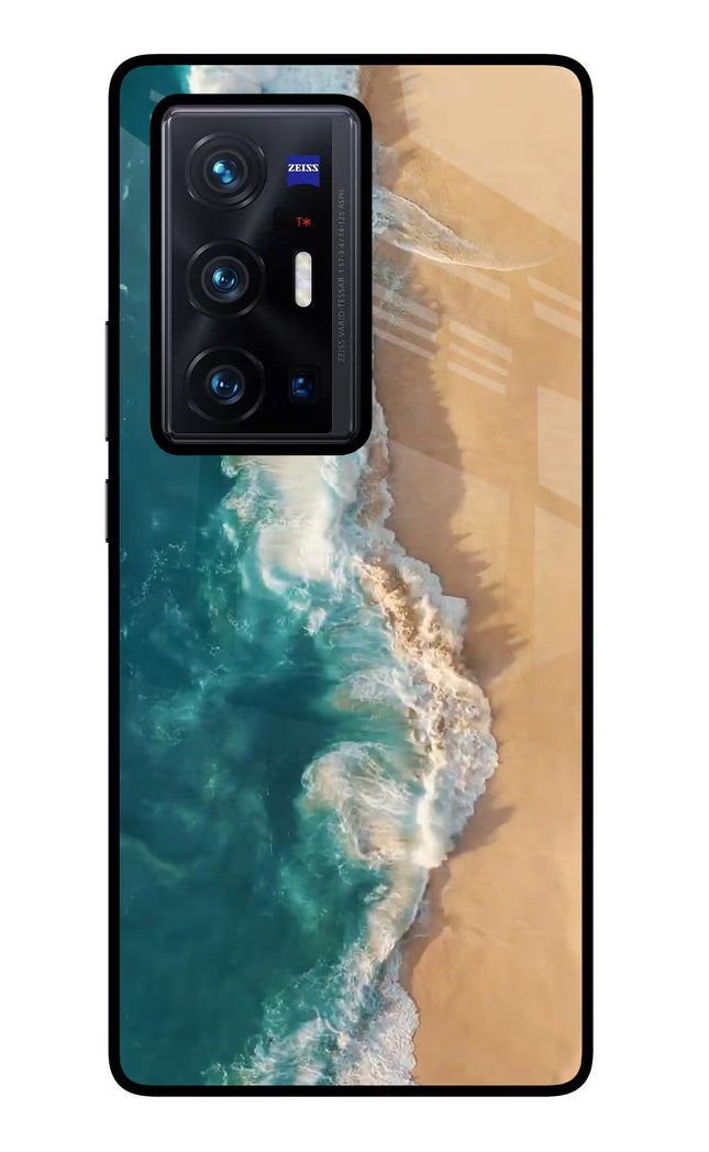 Ocean Beach Vivo X70 Pro+ Glass Case Back Cover by Casekaro