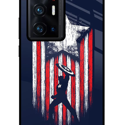 Captain America Marvel Art Vivo X70 Pro+ Glass Case
