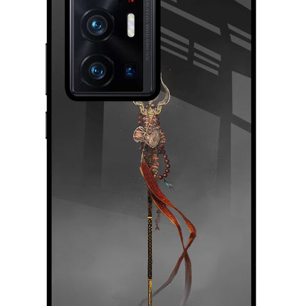 Shiv Trishul Vivo X70 Pro+ Glass Case Back Cover by Casekaro