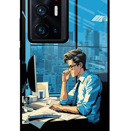 Focused Hustler (AI Generated) Vivo X70 Pro+ Glass Case