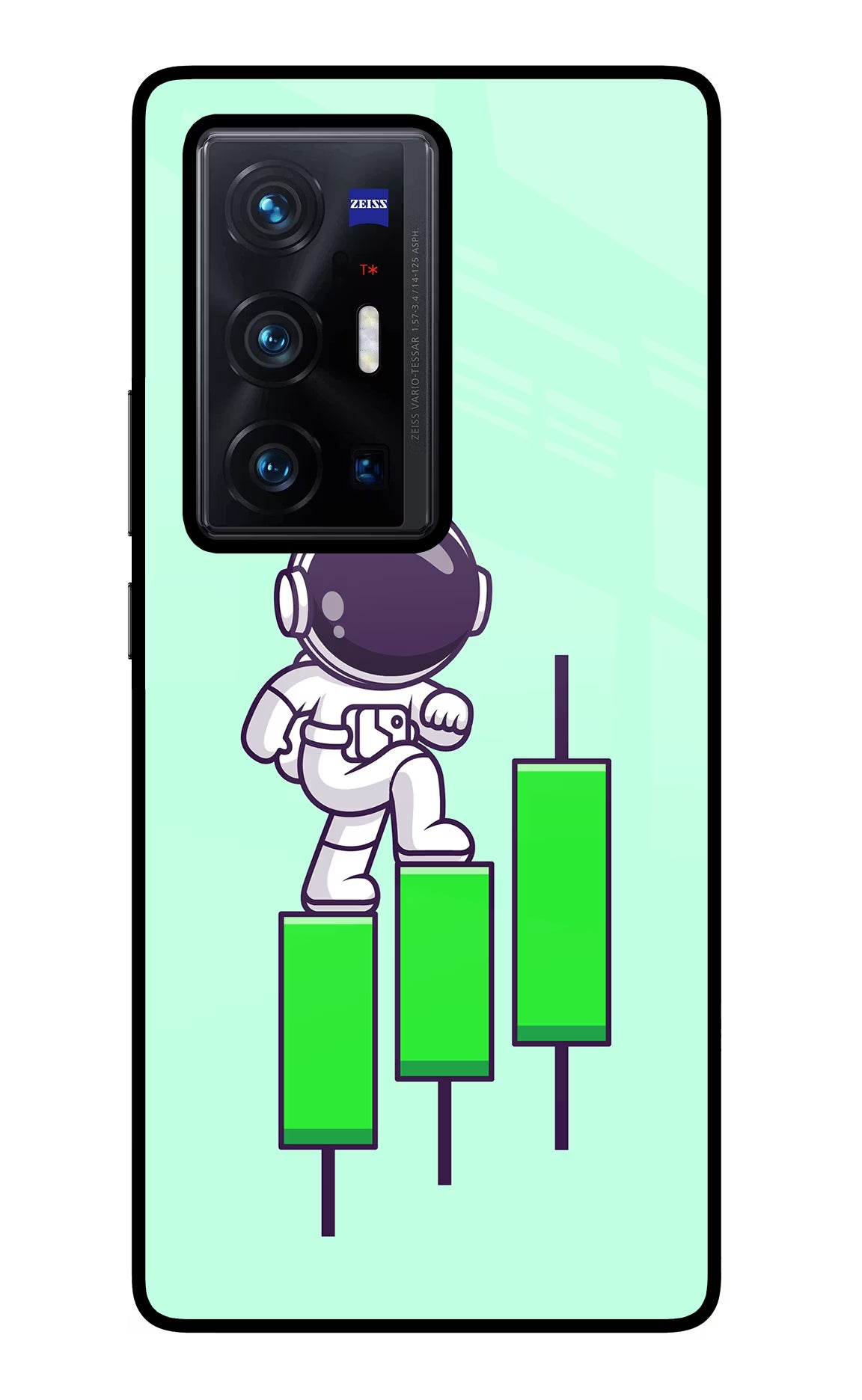 Astronaut Trader Vivo X70 Pro+ Glass Case Back Cover by Casekaro