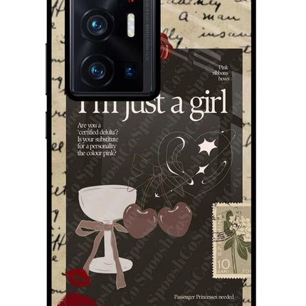 I am just a girl Vivo X70 Pro+ Glass Case