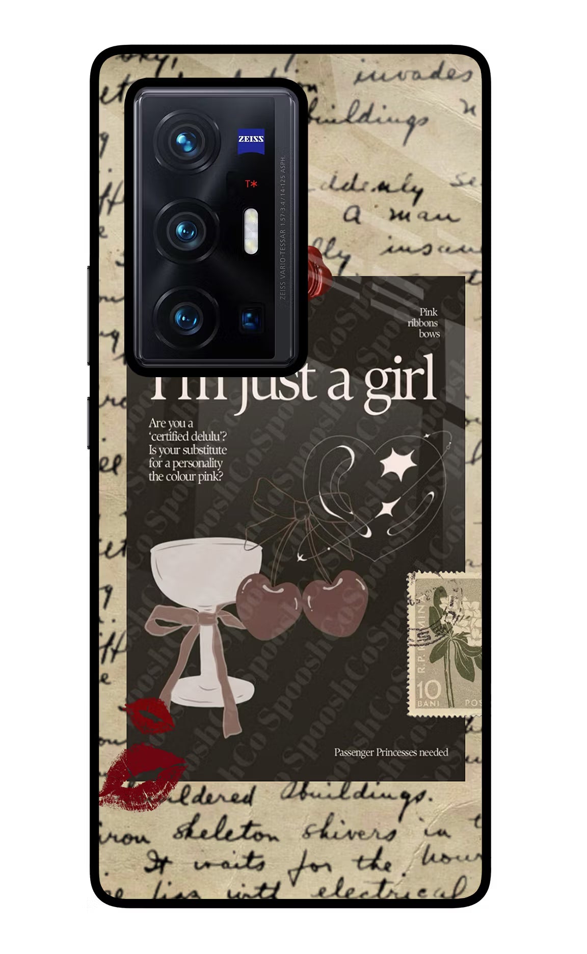 I am just a girl Vivo X70 Pro+ Glass Case Back Cover by Casekaro