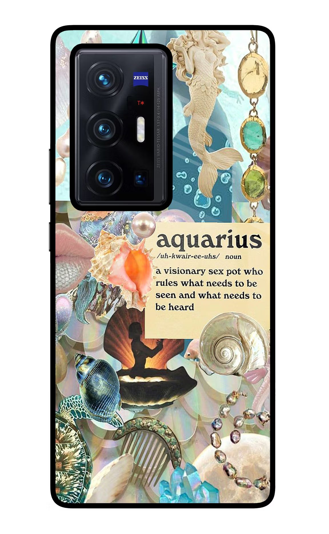 Aquarius Zodiac Vivo X70 Pro+ Glass Case