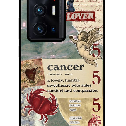 Cancer Zodiac Vivo X70 Pro+ Glass Case