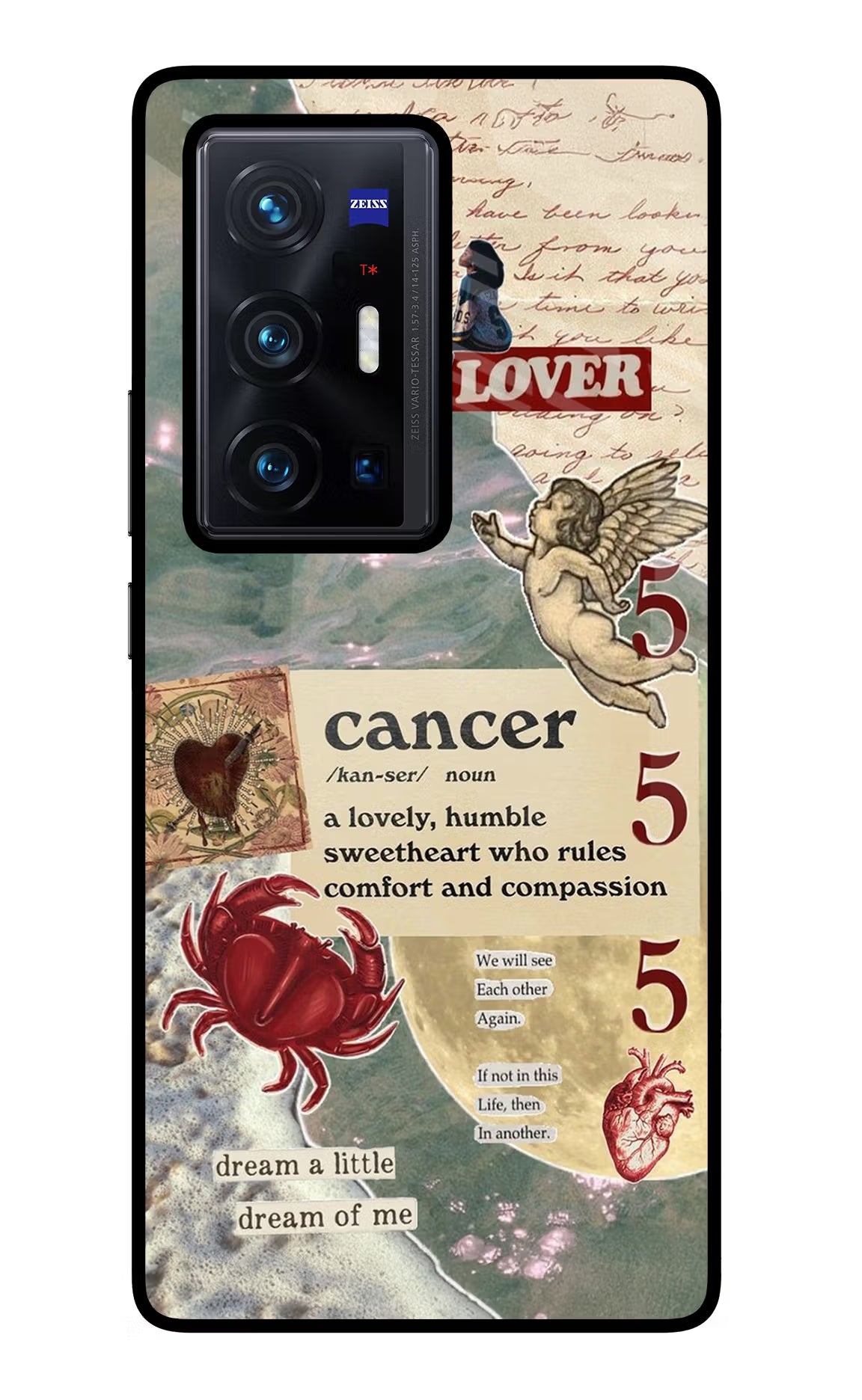 Cancer Zodiac Vivo X70 Pro+ Glass Case