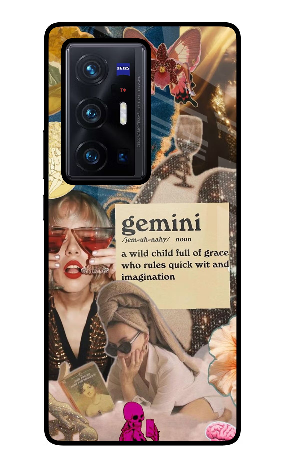 Gemini Zodiac Vivo X70 Pro+ Glass Case Back Cover by Casekaro