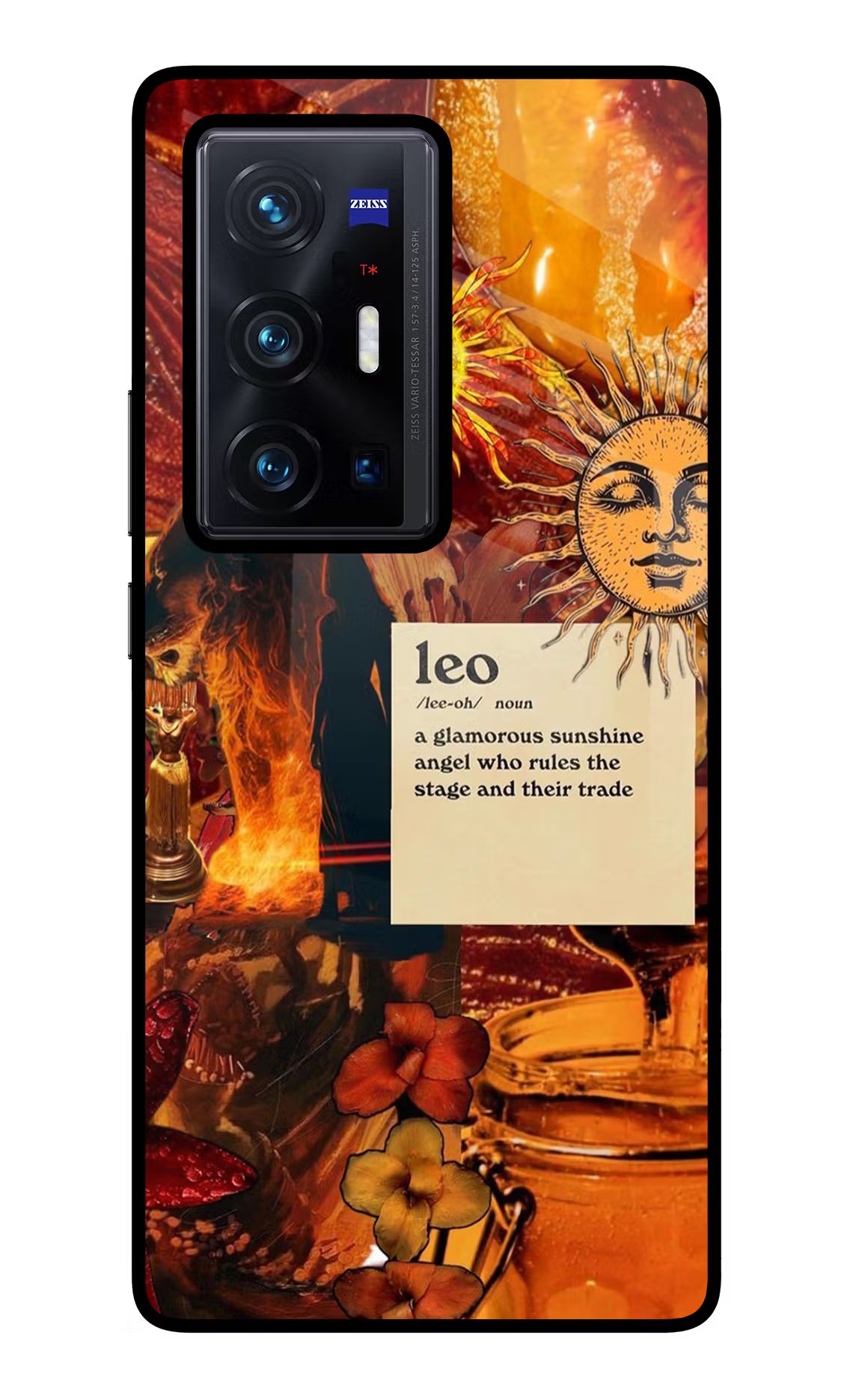 Leo Zodiac Vivo X70 Pro+ Glass Case Back Cover by Casekaro