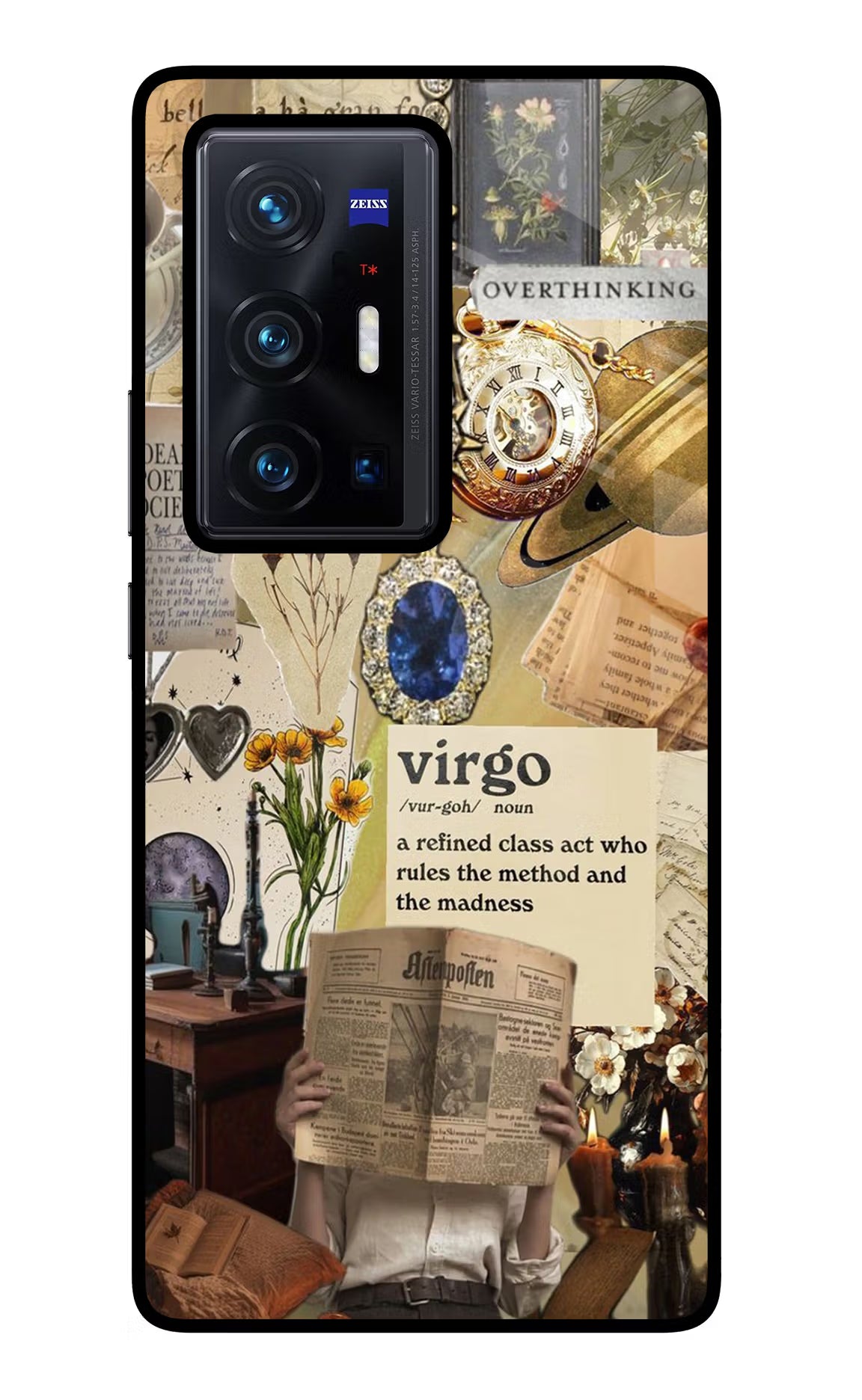 Virgo Zodiac Vivo X70 Pro+ Glass Case Back Cover by Casekaro