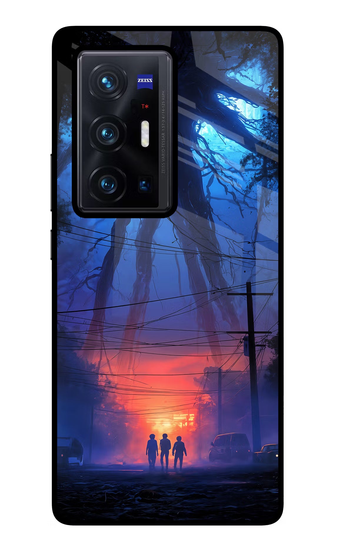 Ordinary Things Shadow Vivo X70 Pro+ Glass Case Back Cover by Casekaro