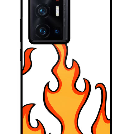 Fired Up – White Vivo X70 Pro+ Glass Case