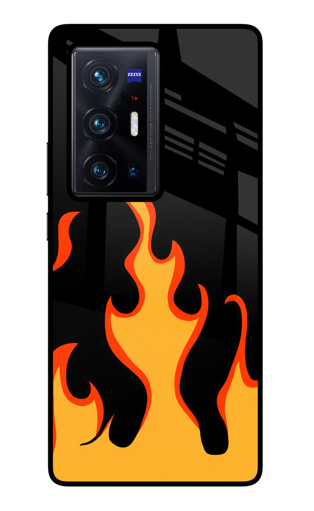 Fired Up – Black Vivo X70 Pro+ Glass Case