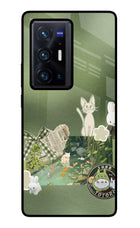 Aesthetic anime Vivo X70 Pro+ Glass Case