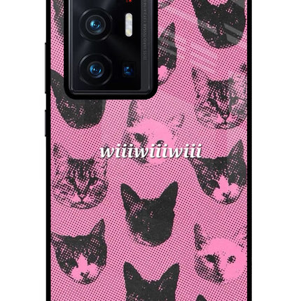 Pink Cats Vivo X70 Pro+ Glass Case