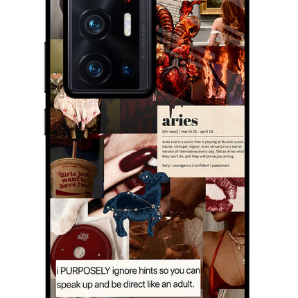 Zodiac Aries Vivo X70 Pro+ Glass Case