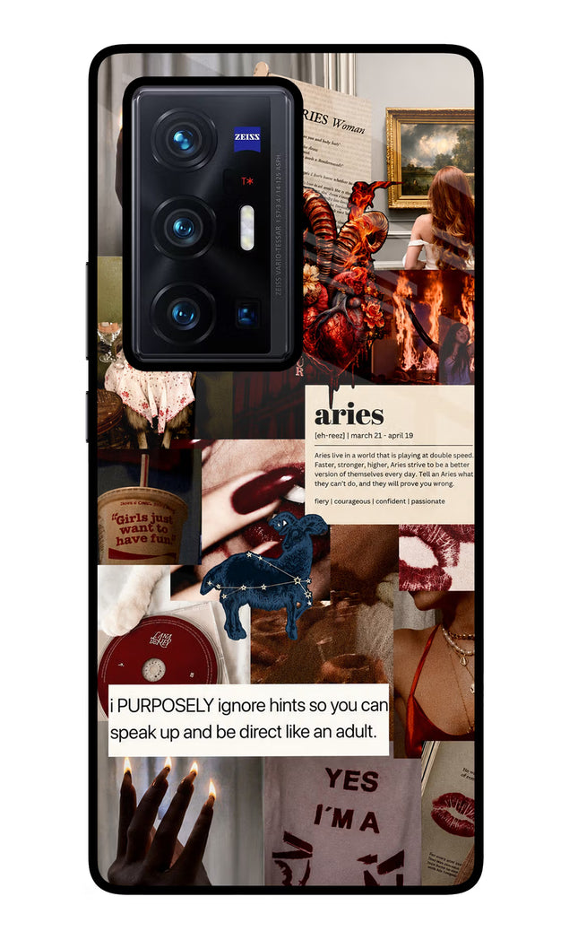 Zodiac Aries Vivo X70 Pro+ Glass Case
