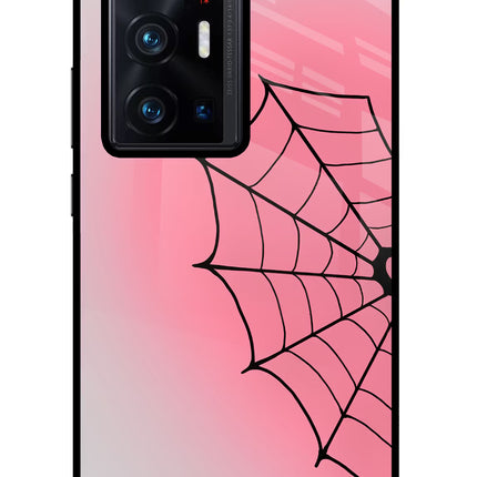 Pink Web Vivo X70 Pro+ Glass Case