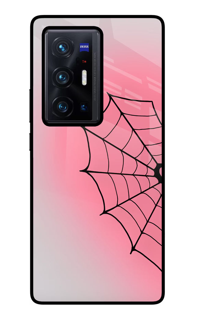 Pink Web Vivo X70 Pro+ Glass Case