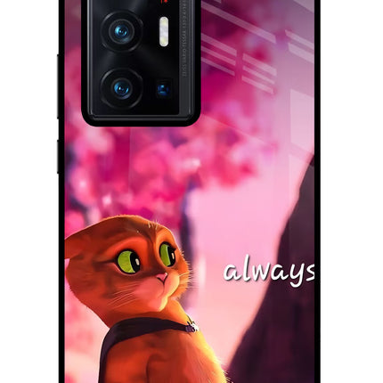 Always Cat Vivo X70 Pro+ Glass Case