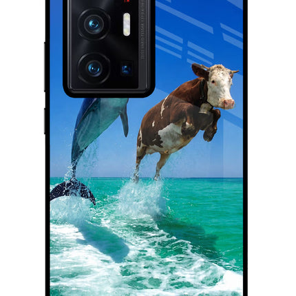 Dolphin vs Cow Vivo X70 Pro+ Glass Case