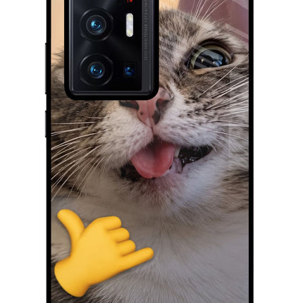 Silly Cat Call Vivo X70 Pro+ Glass Case