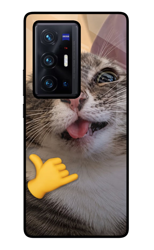 Silly Cat Call Vivo X70 Pro+ Glass Case