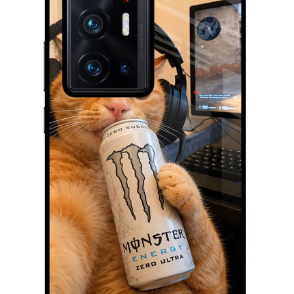 Gamer Cat Energy Vivo X70 Pro+ Glass Case