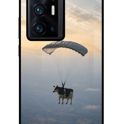 Skydiving Cow Vivo X70 Pro+ Glass Case